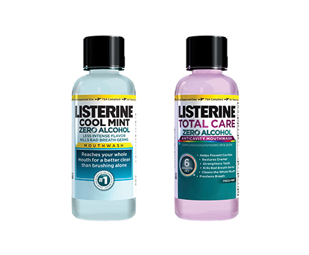 FREE SAMPLE LISTERINE® COOL MINT® Zero and Total Care Zero Alcohol Mouthwash 