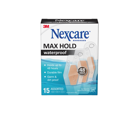 FREE SAMPLE Nexcare™ Max Hold Waterproof Bandages 
