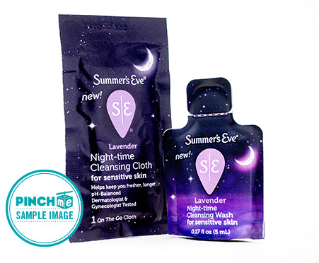 FREE SAMPLE  Summer’s Eve Lavender Night-time Cleansing Cloths and Cleansing Wash 
